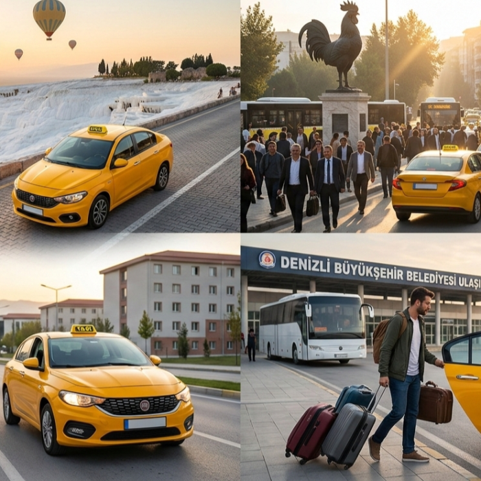 "Denizli'nin beyaz travertenlerinden hareketli meydanlarına, günün her saati konforlu ve güvenilir taksi hizmeti."